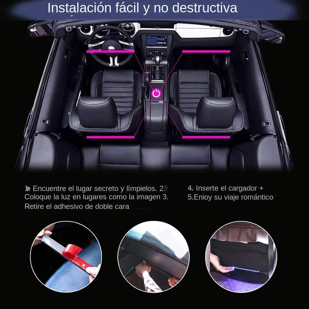 Kit De Neón Interior Para Coche