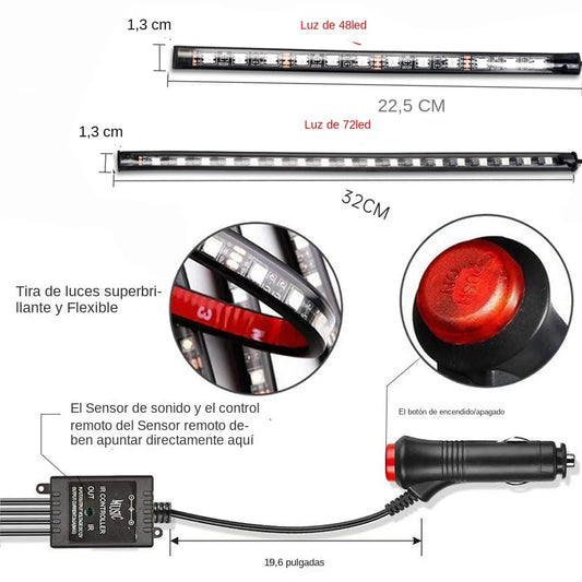 Kit De Neón Interior Para Coche